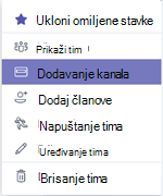 Dodavanje kanala