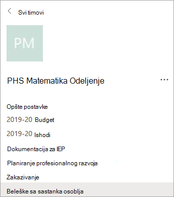 Kanali u PLC timu.