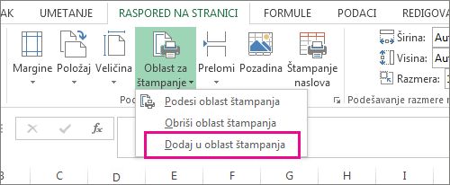 Dodaj u oblast štampanja