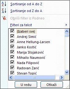Automatsko filtriranje