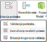 Zaokruživanje nevažećih podataka na traci