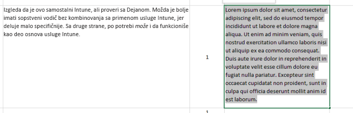 Tekst je izabran.