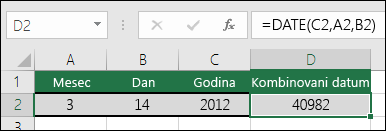 1. primer funkcije DATE