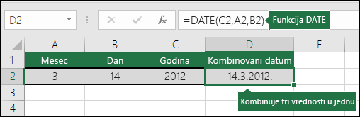 2. primer funkcije DATE