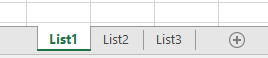 Excel worksheet tabs shown at the bottom of the Excel pane