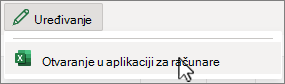 Open Excel desktop app screenshot
