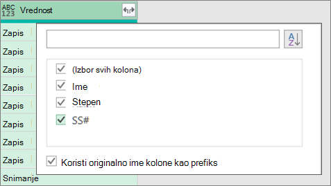 Razvijanje JSON zapisa