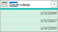 Renaming a column header