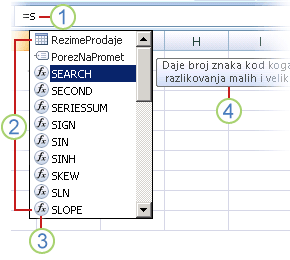 Automatsko dovršavanje formule