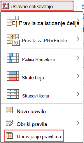 Manage rules