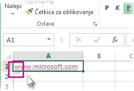 Dugme „Opcije automatskog ispravljanja“