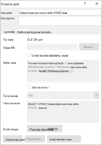 Svojstva veze