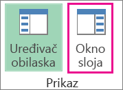 Dugme „Okno zadataka“ na kartici „Početak“