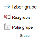Slika glavne trake programa Excel