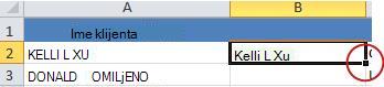 Small black square for filling down the formula