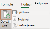 Pokazivač miša iznad dugmeta 