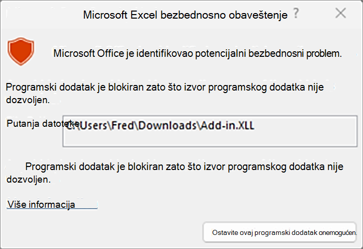 Blokiranje XLL table