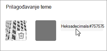 Uredi boju kao snimak ekrana sa heksadecimaalnim vrednostima