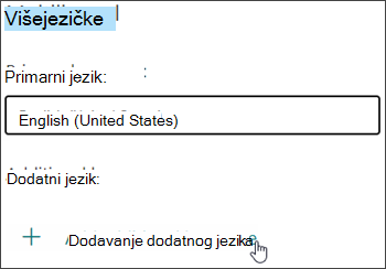 Dodavanje jezika