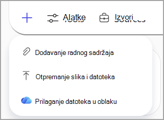 Upućujte na datoteke iz Microsoft skladišta u oblaku koje želite da koristite u odzivu.