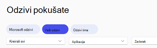The Galerija upita za Copilot navigation header with the Your prompts tab selected.