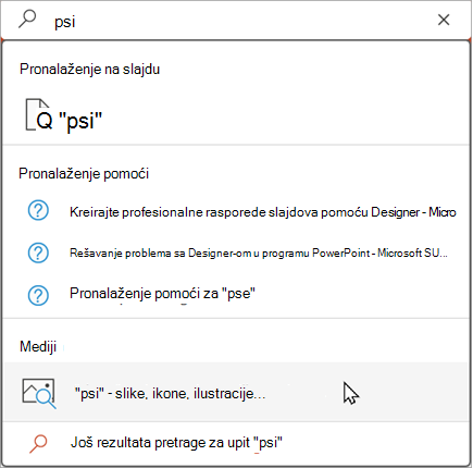Otkucajte na traci za pretragu da biste videli predložene rezultate