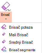 PowerPoint za Office 2019 ima četiri brisača za digitalni zapis perom.