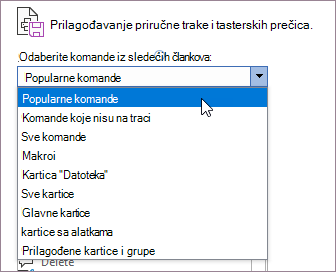 Izbor komandi