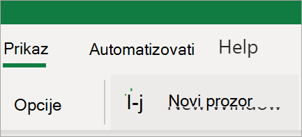 Prikazuje opciju 