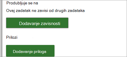 Prilaganje veza i datoteka zadacima projekta