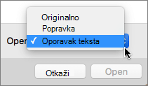 Kliknite na dugme 