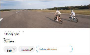 OneDrive uređivanje oznaka.