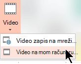 Izbor video zapisa > na mom računaru