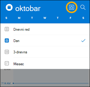 iOS Calendar view button options