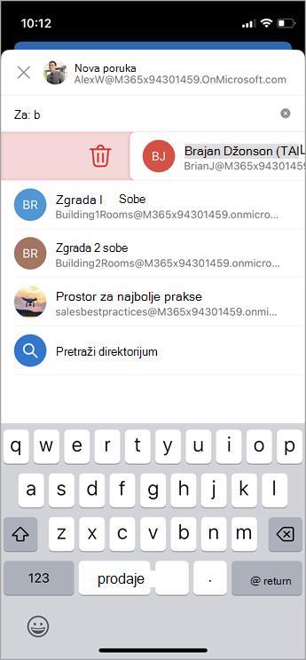 iOS brisanje kontakta