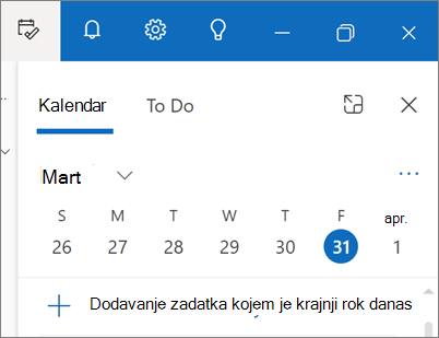 Moj dan u novom programu Outlook za Windows