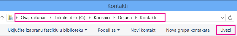 Idite u fasciklu „Kontakti