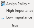 Tags menu