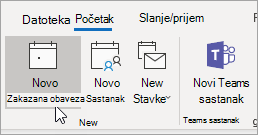 Snimak ekrana dugmeta 