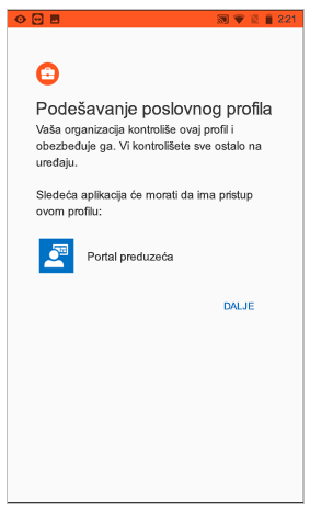 Podešavanje poslovnog profila