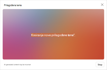 Tema koja se generiše u novom programu Outlook za Windows