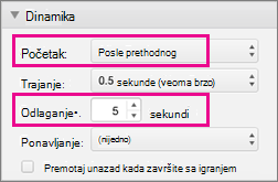 Display bullet points automatically by setting timing to After previous and specifying a delay