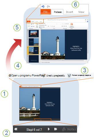 Screenshot showing powerPoint Web App at a glance
