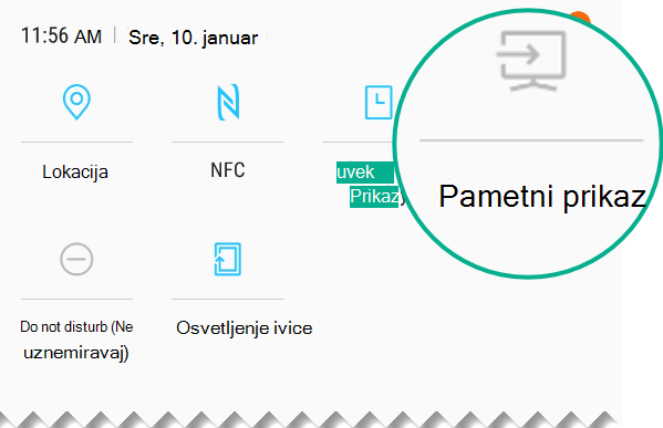U Brzim postavkama pronađite Pametni prikaz i dodirnite da biste ga otvorili