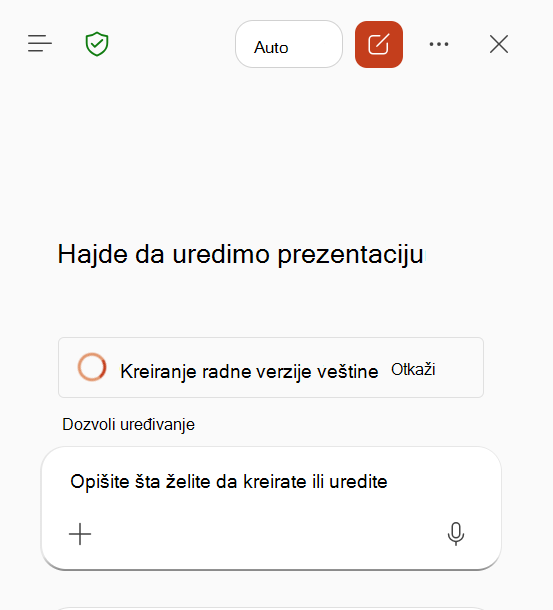 Snimak ekrana koji prikazuje kako Copilot obrađuje snimljeni tok posla da bi kreirao radnu verziju veštine.