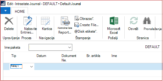 Izvoz Intrastat datoteke