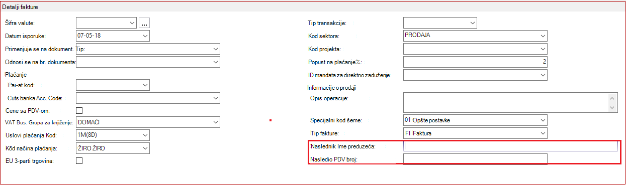 Detalji fakture
