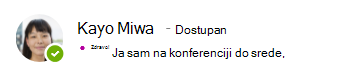 Poruka o prisutnosti za Kayo