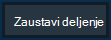 Dugme „Zaustavi izlaganje“