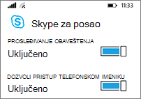 Primajte prosleđene obaveštenja i pretražujte telefon kada tražite kontakte